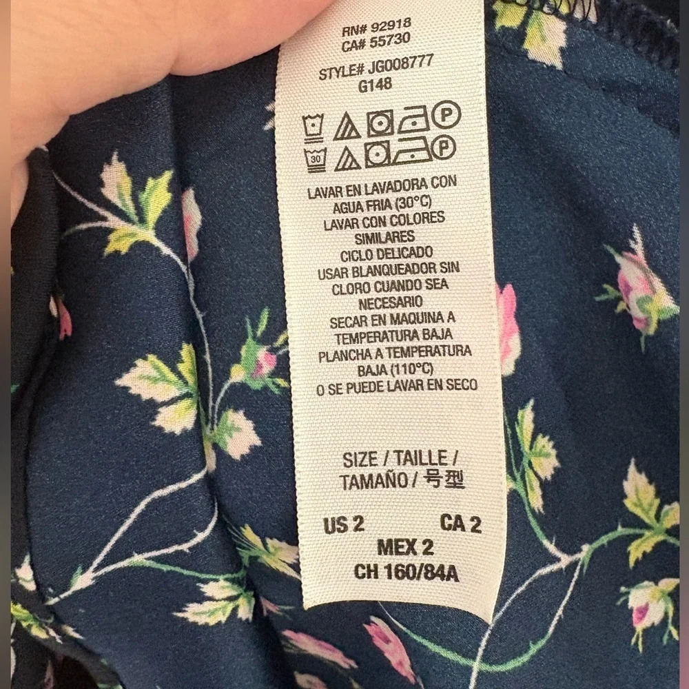 90’sJuicy Couture Women’s Blue Dress with Pink Floral Size 2 Preppy,Y2K Babydoll